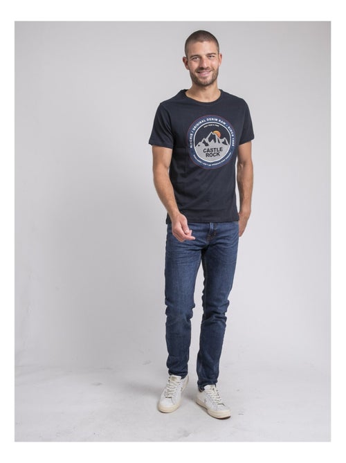 T-shirt col rond pur coton jorock - Kiabi