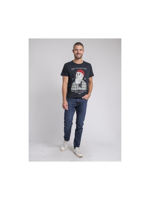 T-shirt col rond pur coton jorustix - Kiabi