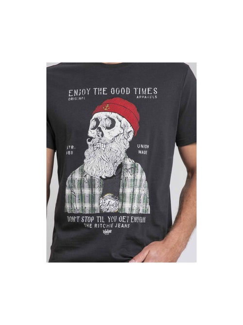 T-shirt col rond pur coton jorustix - Kiabi T-shirt col rond pur coton jorustix - Kiabi