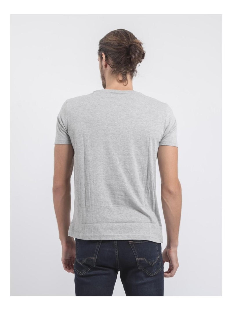 T-shirt col rond pur coton jupitoli Gris - Kiabi