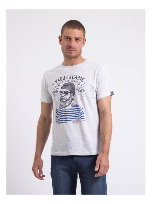 T-shirt col rond pur coton naple - Kiabi T-shirt col rond pur coton naple - Kiabi