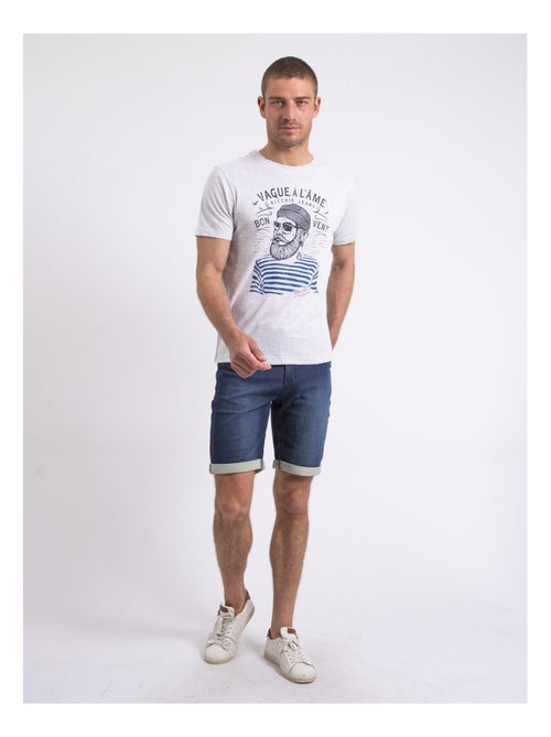T-shirt col rond pur coton naple - Kiabi T-shirt col rond pur coton naple - Kiabi