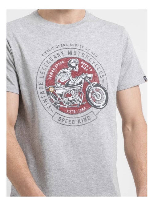 T-shirt col rond pur coton nelizio - Kiabi
