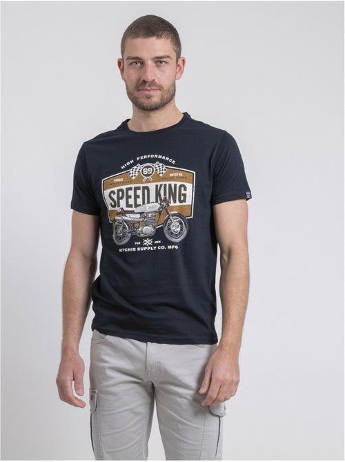 T-shirt col rond pur coton neloric - Kiabi