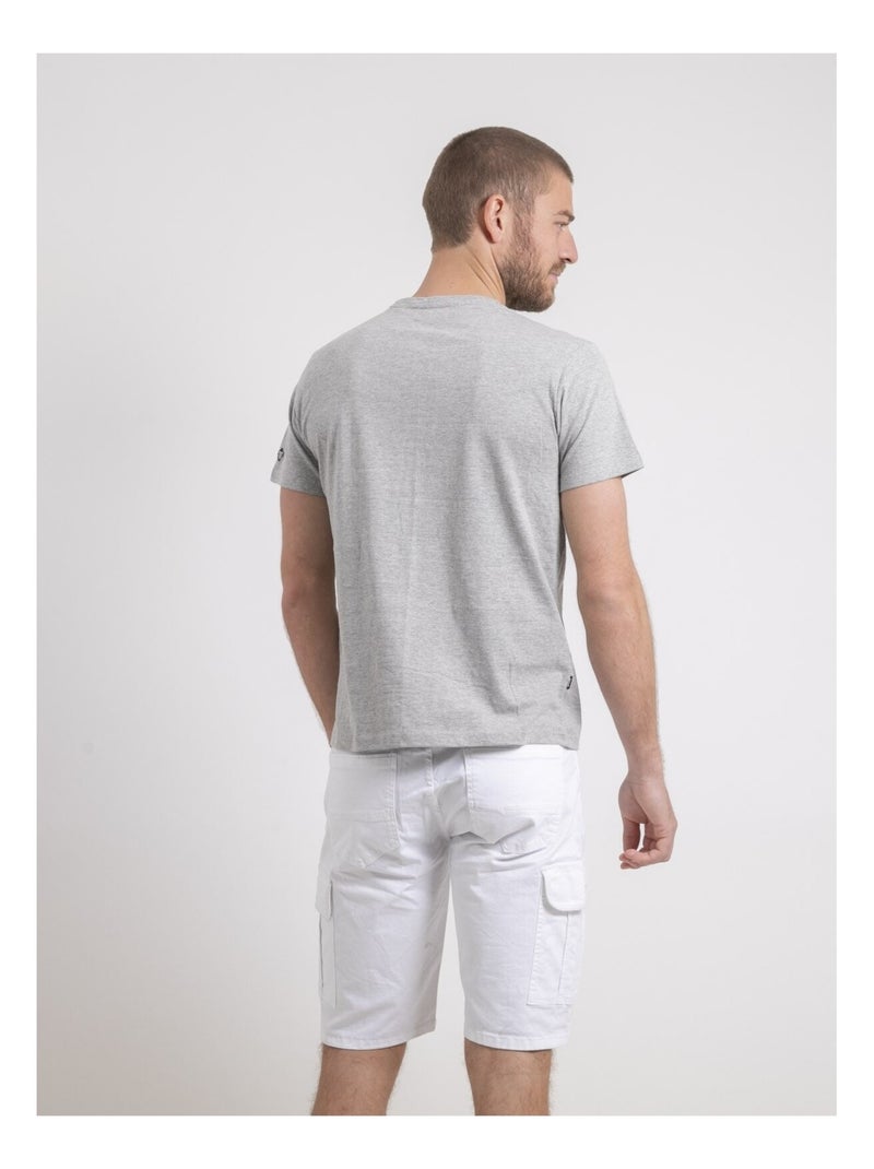 T-shirt col rond pur coton nevenou Gris - Kiabi