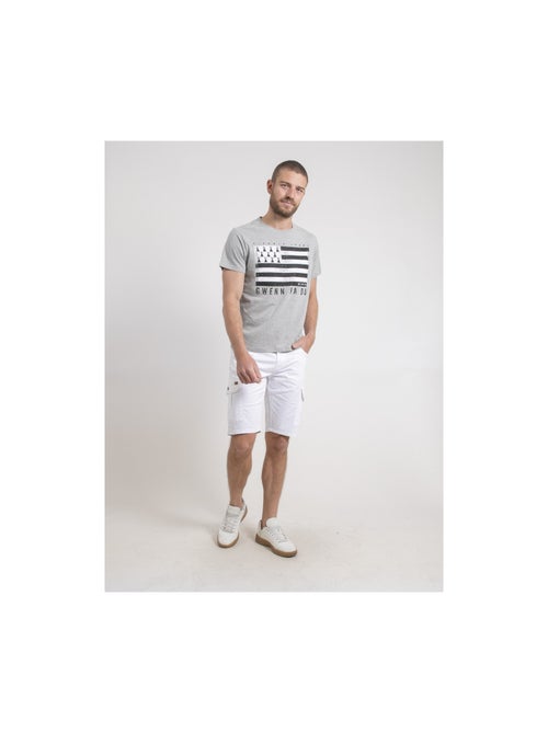 T-shirt col rond pur coton nevenou - Kiabi