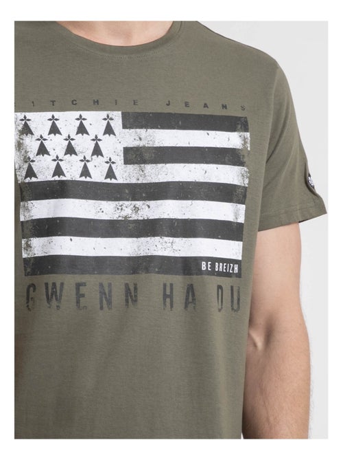 T-shirt col rond pur coton nevenou - Kiabi