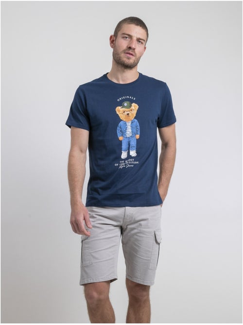T-shirt col rond pur coton nobenito - Kiabi