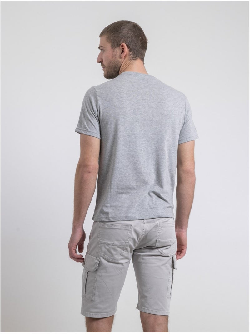 T-shirt col rond pur coton nobenito Gris - Kiabi