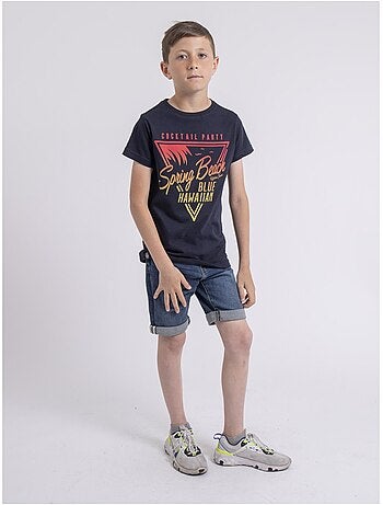 T-shirt col rond pur coton noclark garçon