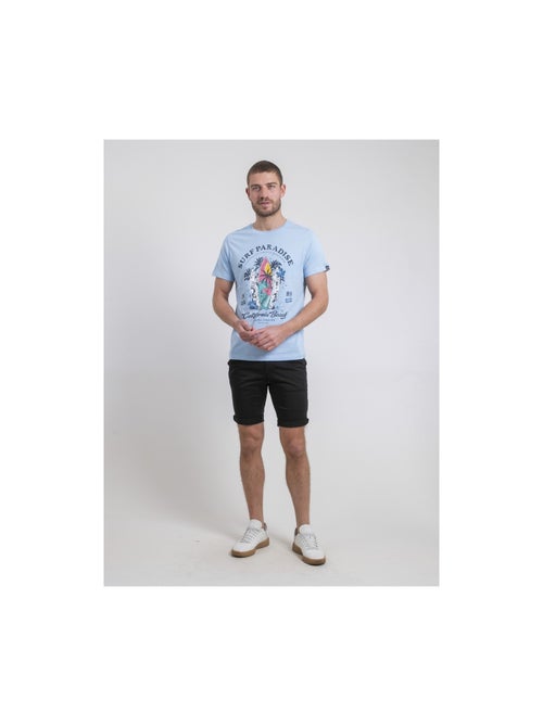 T-shirt col rond pur coton noukiwi - Kiabi