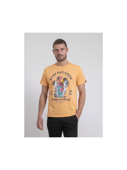 T-shirt col rond pur coton noukiwi - Kiabi