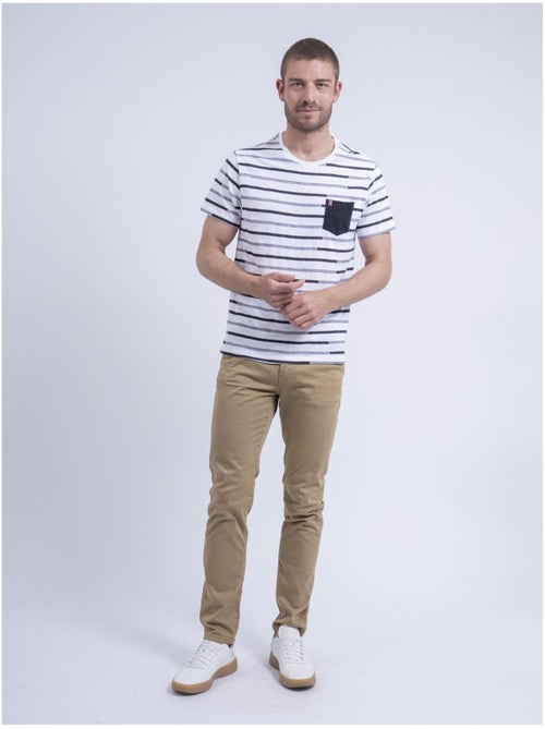 T-shirt col rond rayé nirabel - Kiabi