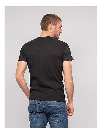 T shirt col v coton cottelé william