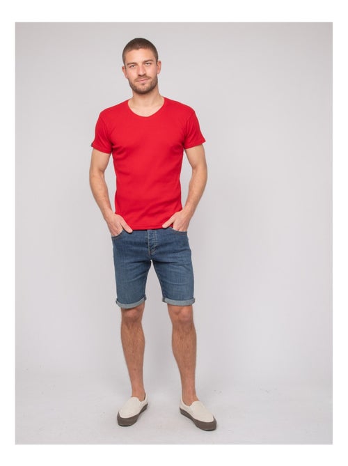 T shirt col v coton cottelé william - Kiabi T shirt col v coton cottelé william - Kiabi