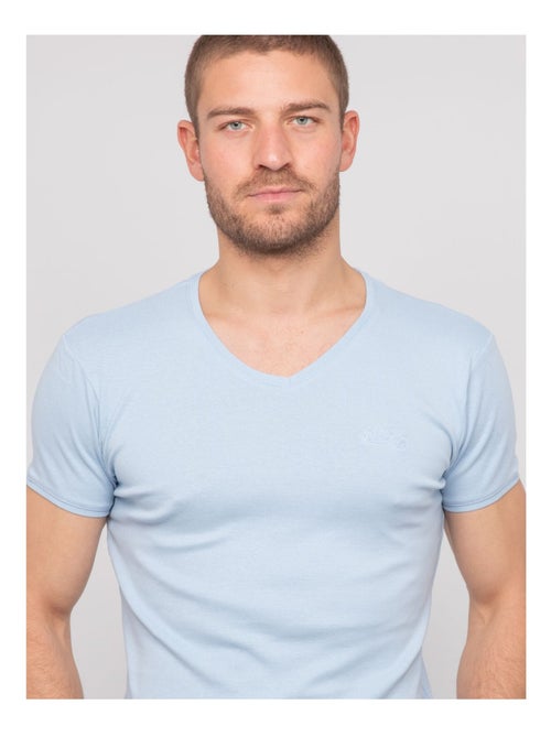 T shirt col v coton worko - Kiabi T shirt col v coton worko - Kiabi