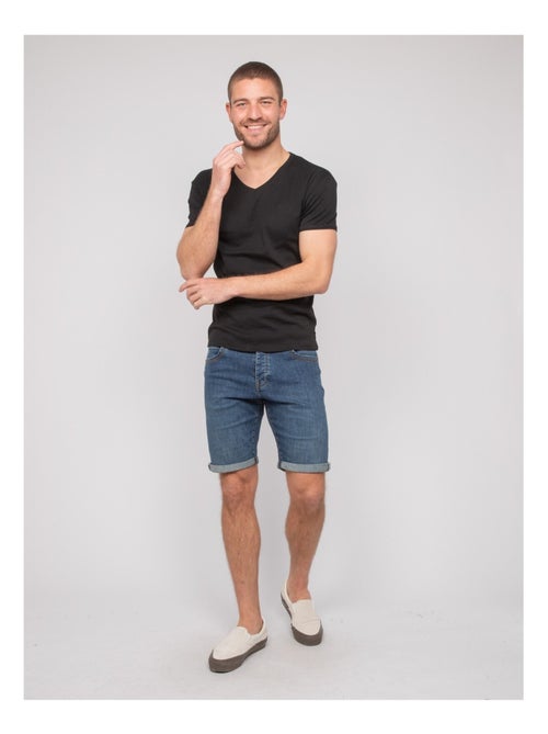 T shirt col v coton worko - Kiabi T shirt col v coton worko - Kiabi