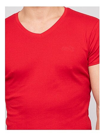 T shirt col v coton worko