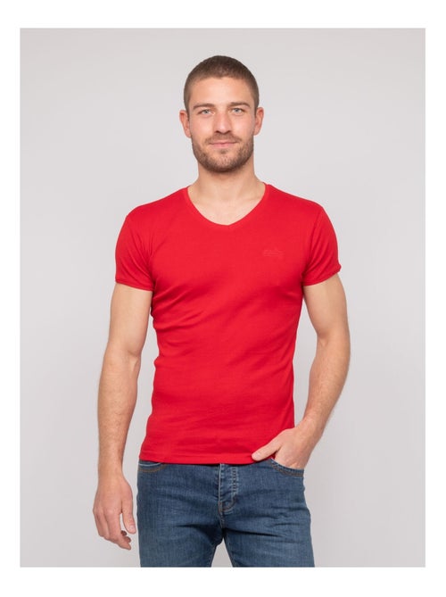 T shirt col v coton worko - Kiabi