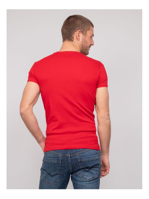 T shirt col v coton worko - Kiabi