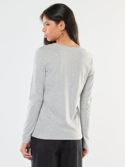 T-shirt col V - Kiabi