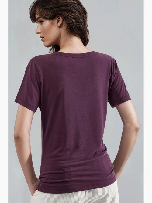 T-shirt col v modal manches courtes busem - Kiabi