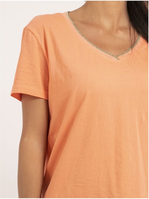T-shirt col v pur coton famia - Kiabi T-shirt col v pur coton famia - Kiabi