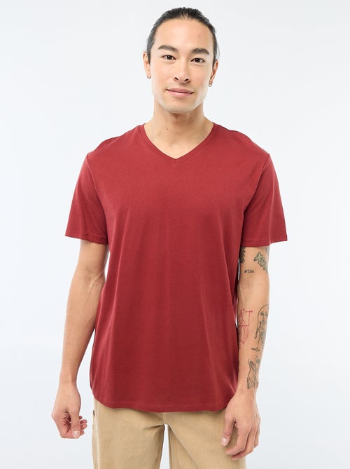 T-shirt col V - Kiabi