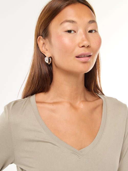 T-shirt col V - Kiabi