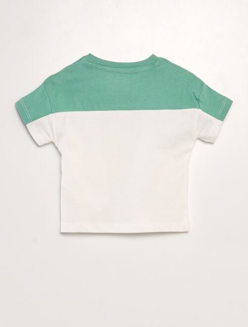 T-shirt color block à col rond - Kiabi