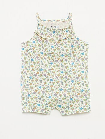 T-shirt + combishort à imprimé fleuri - 2 pièces
