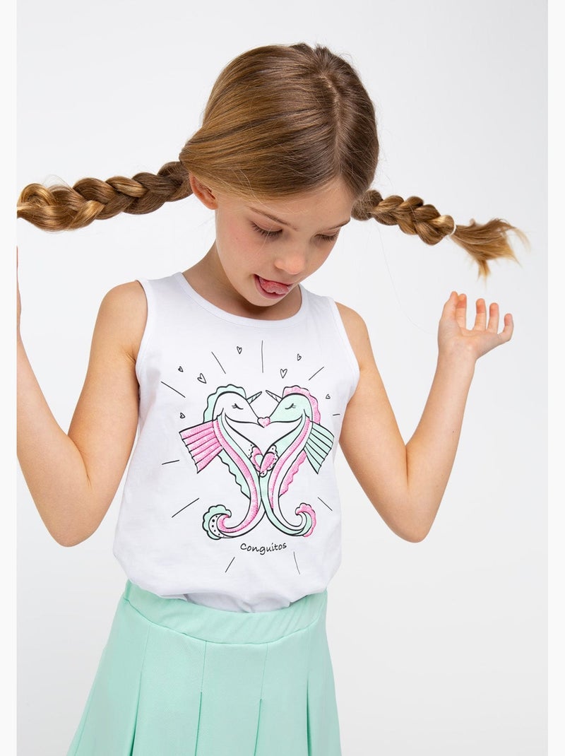 T-shirt conguitos Blanc - Kiabi