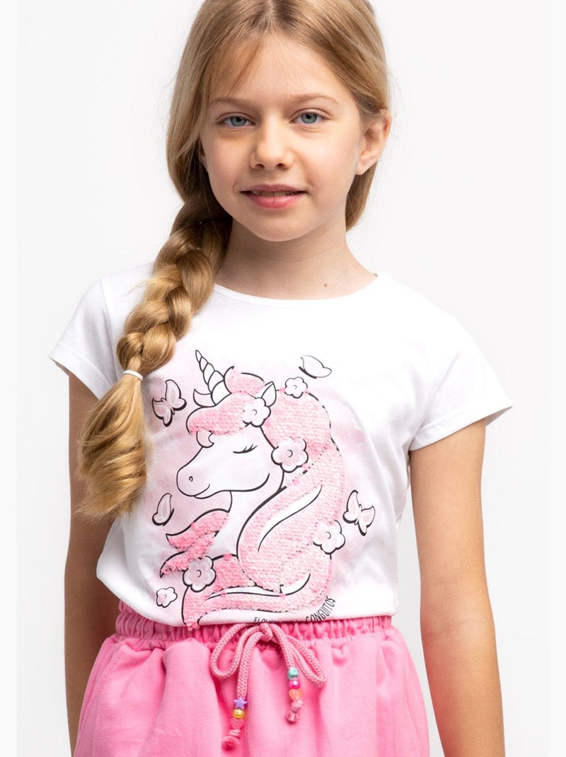 T-shirt conguitos Blanc - Kiabi
