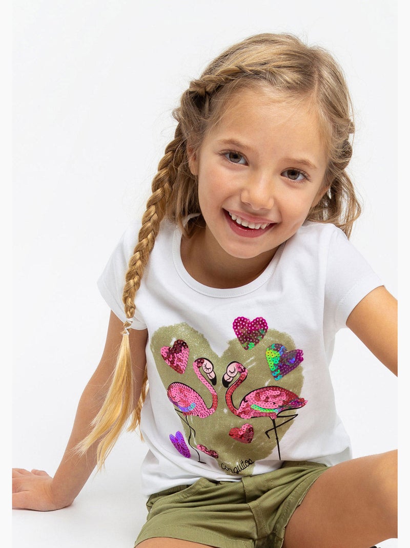 T-shirt conguitos Blanc - Kiabi