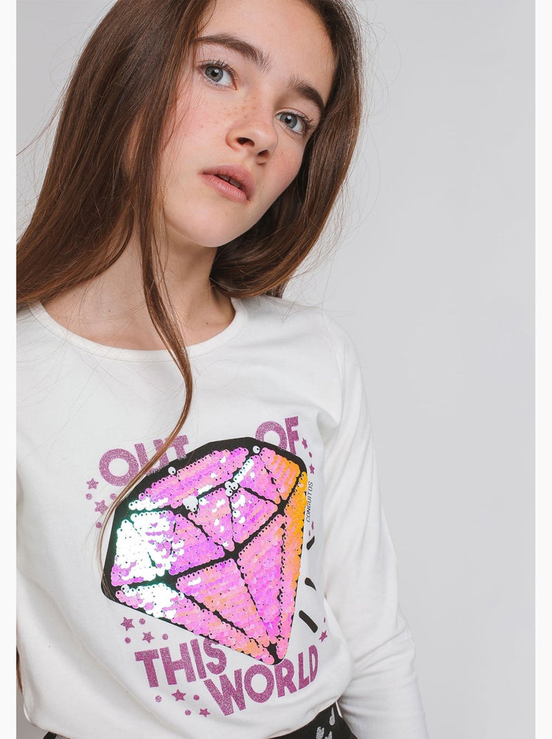 T-shirt conguitos Blanc - Kiabi