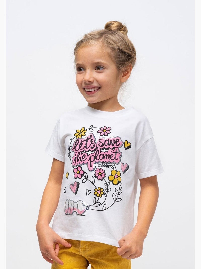 T-shirt conguitos Blanc - Kiabi