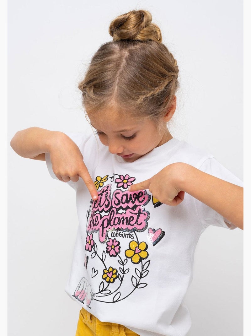 T-shirt conguitos Blanc - Kiabi