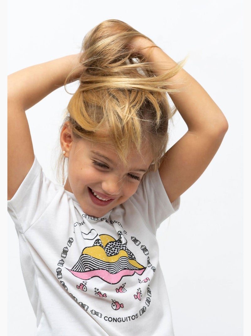 T-shirt conguitos Blanc - Kiabi
