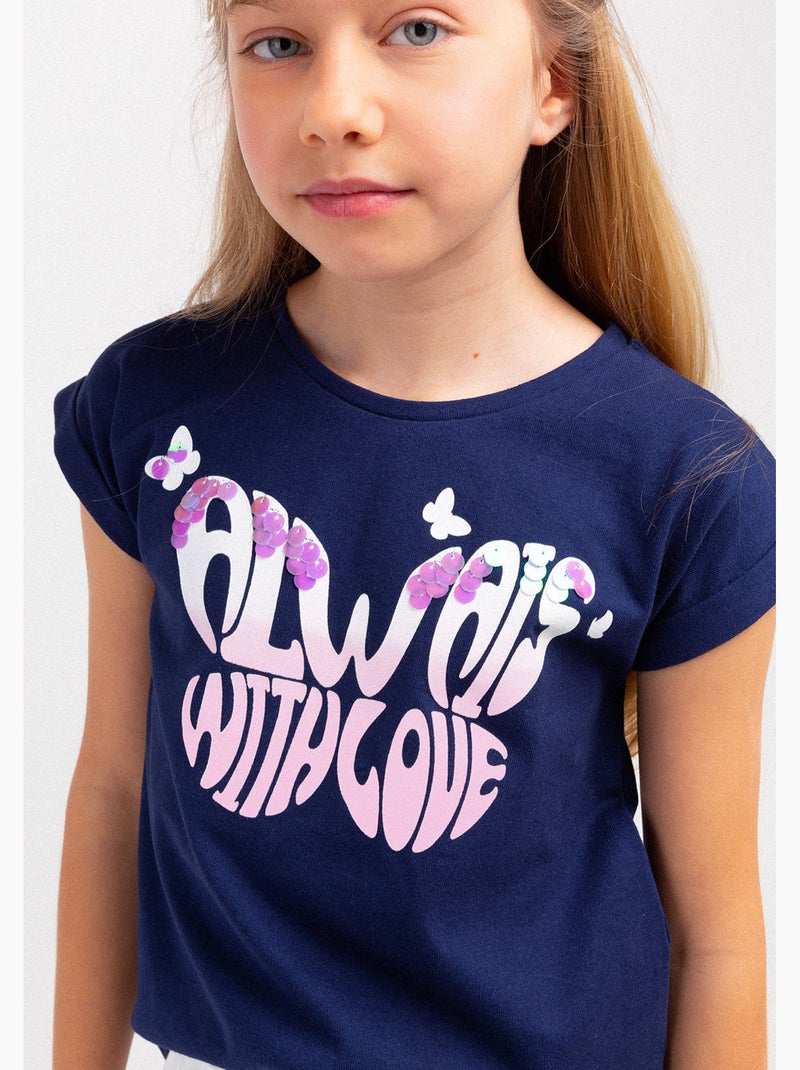 T-shirt conguitos Bleu marine - Kiabi