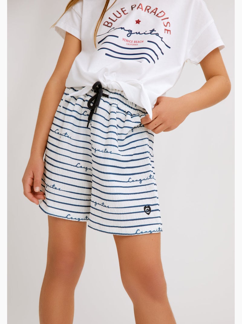 T-shirt conguitos california Blanc - Kiabi