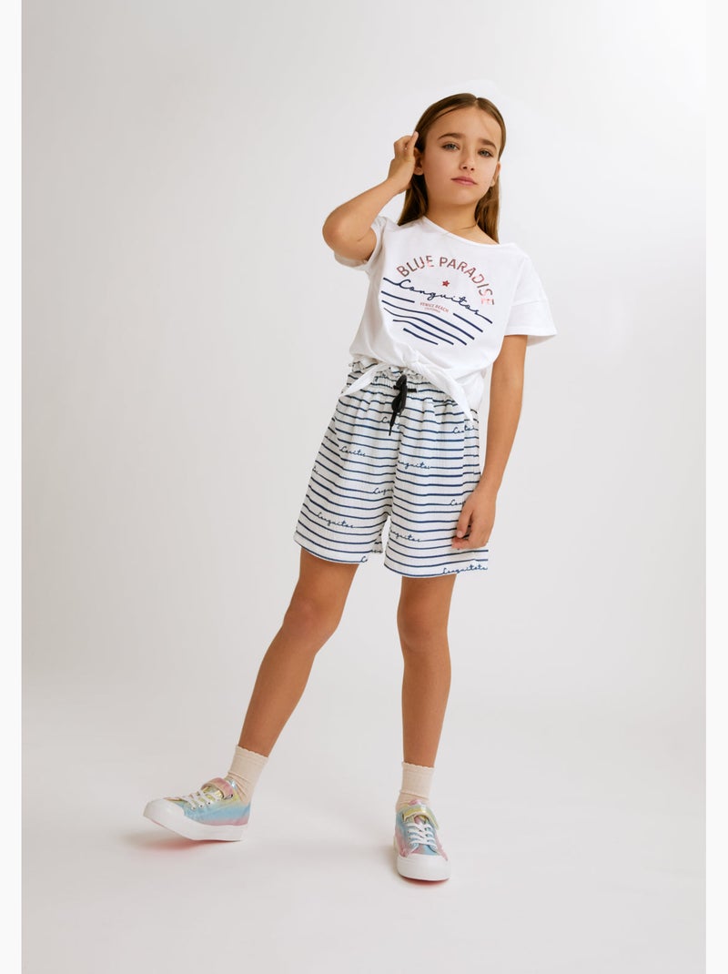 T-shirt conguitos california Blanc - Kiabi