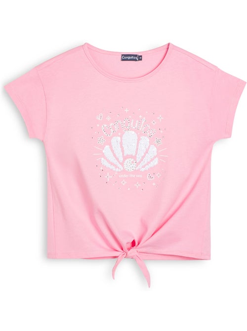 T-shirt conguitos diseño frontal purpurina - Kiabi T-shirt conguitos diseño frontal purpurina - Kiabi