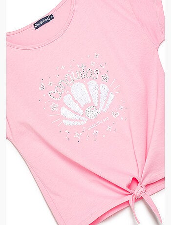 T-shirt conguitos diseño frontal purpurina