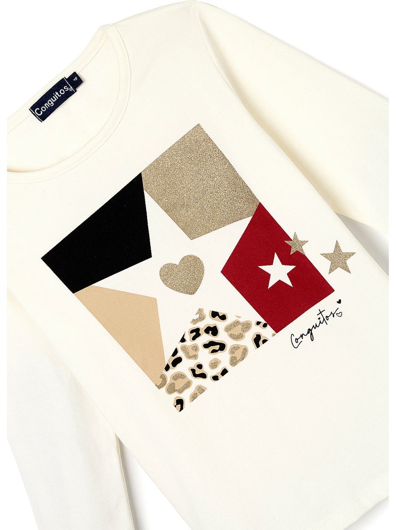 T-shirt conguitos estampado estrella Blanc - Kiabi