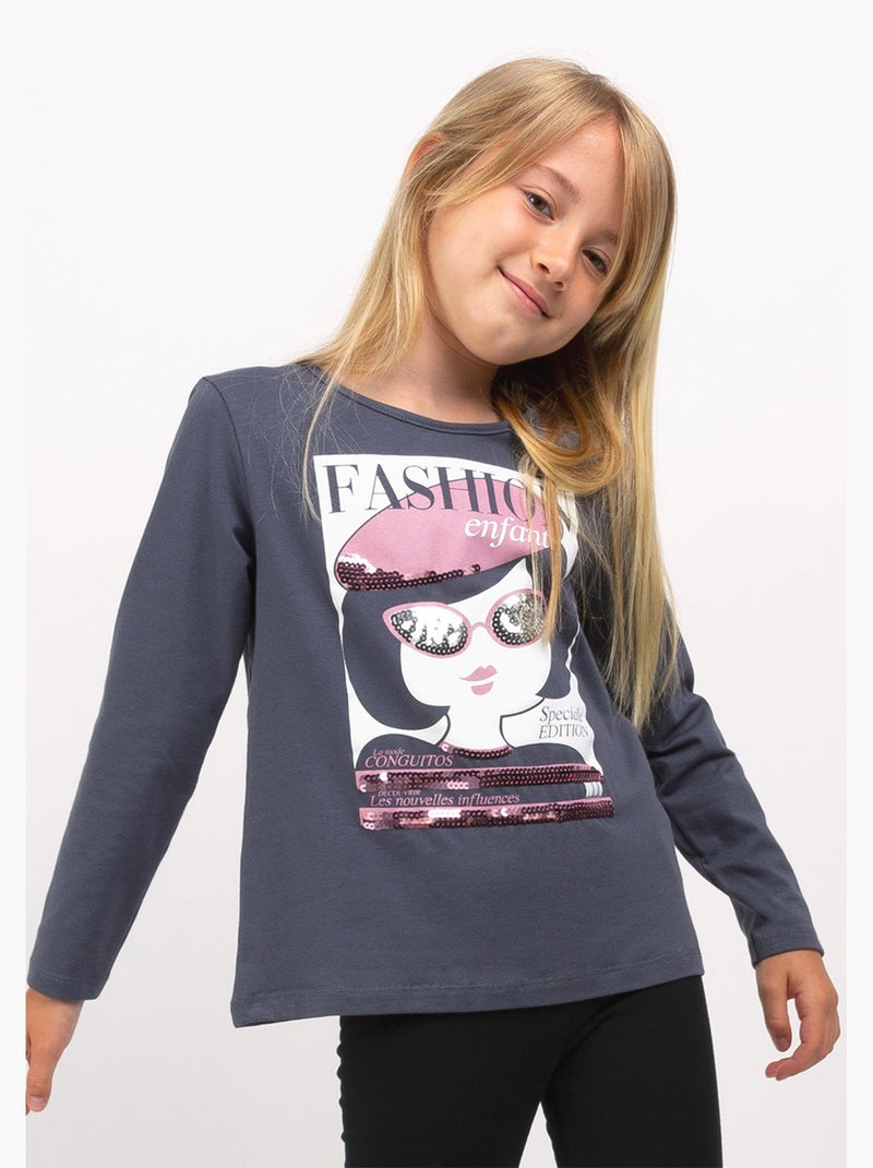 T-shirt conguitos Gris Gris - Kiabi