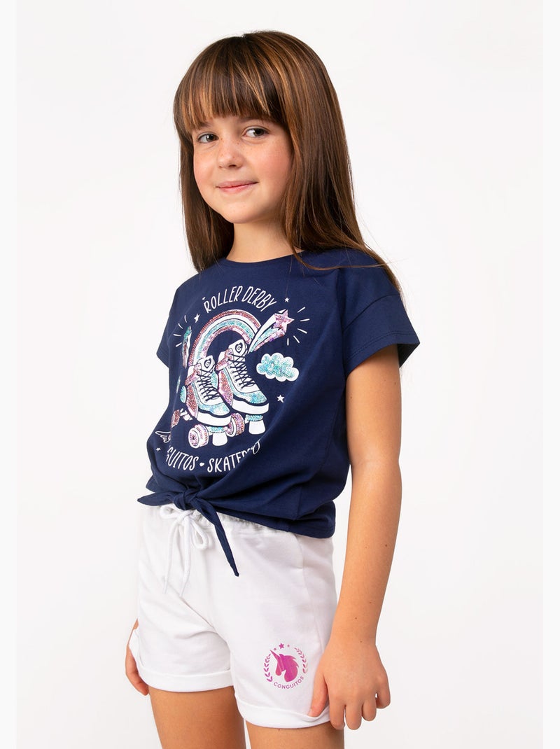 T-shirt conguitos Koningsblauw - Kiabi