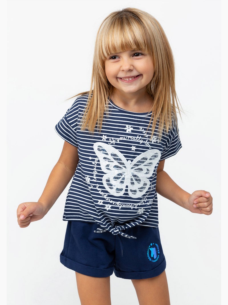 T-shirt conguitos Koningsblauw - Kiabi