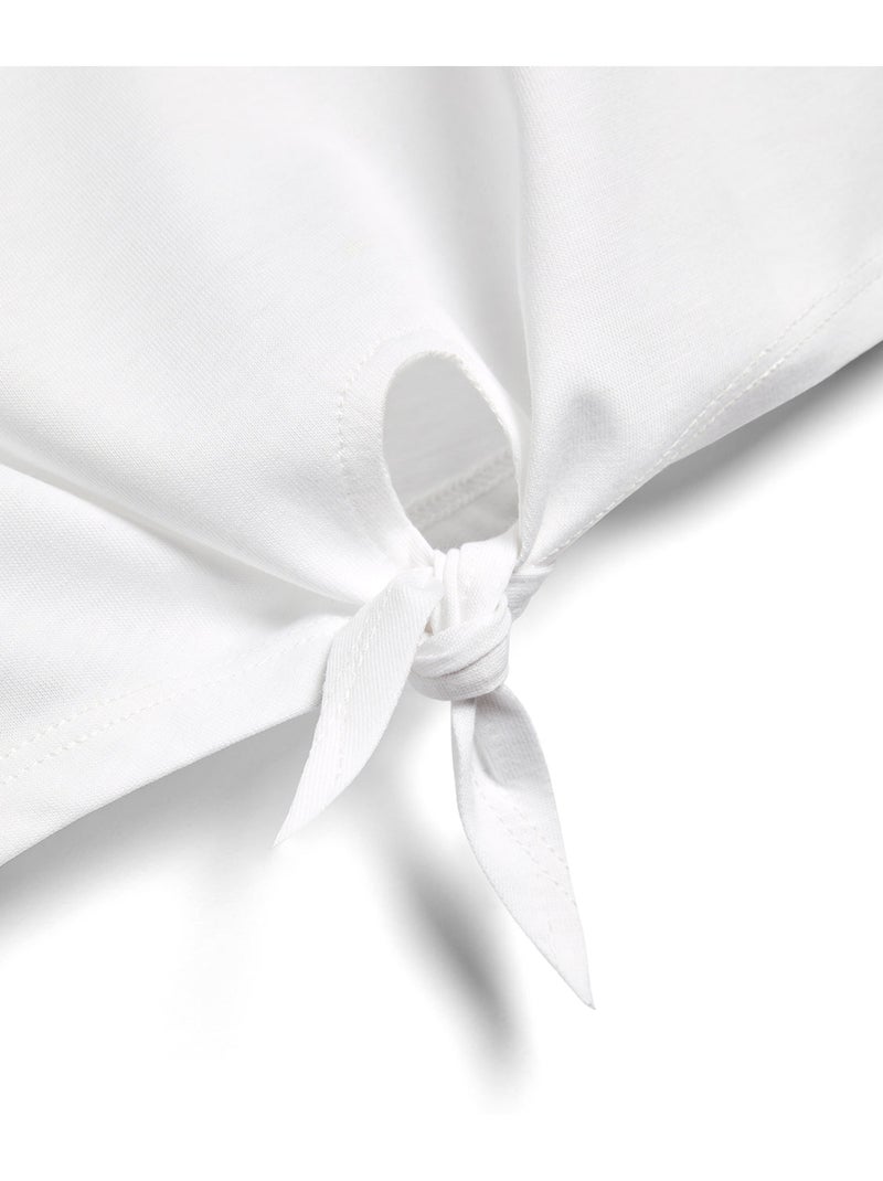 T-shirt conguitos lentejuelas Blanc - Kiabi