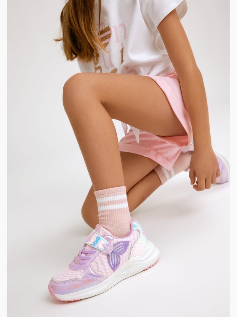 T-shirt conguitos lentejuelas Blanc - Kiabi