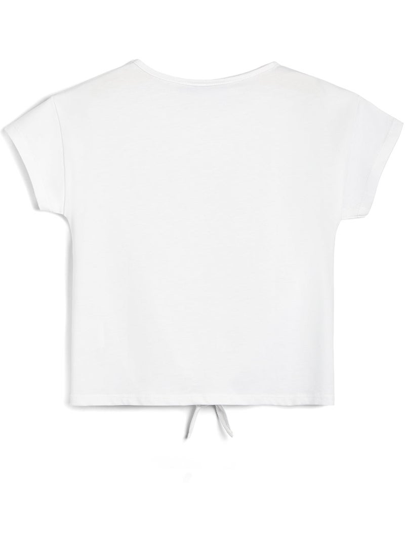 T-shirt conguitos lentejuelas Wit - Kiabi